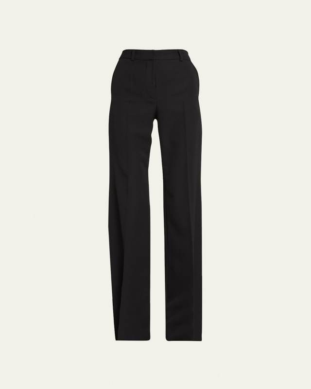 High-Waisted Flared Trousers